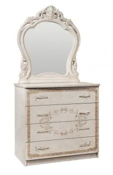 Комод Патрисия 4 ящика крем корень глянец - Выставка м. Марьина роща