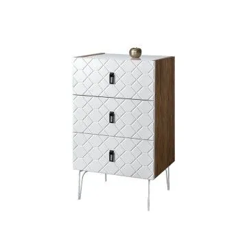 Комод Bogemia Woodline Fa (Белый) (Lakobel/Черный) БМКМ-1