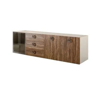 Комод 2.1м Bogemia Fly Wood Fi (Слоновая кость) (Novabuk/Хром) БМКМ-5[4]