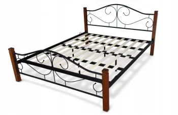 Кровать Halmar VIOLETTA 120 (античная черешня/черный)