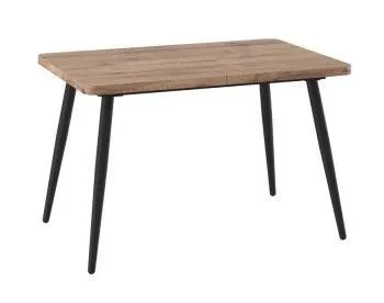 Стол раздвижной Бьерн (R)-120 (Дуб велингтон/Черный) 120(160)х80