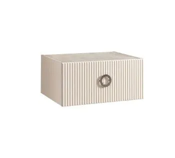 Тумба прикроватная Bogemia Fly Fillini (Слоновая кость) (Novabuk/Хром) БМТП-1