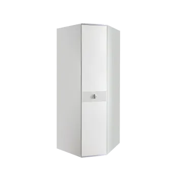 Шкаф угловой Римини СОЛО (Белый/Серебро) РМШУ2/1(s)