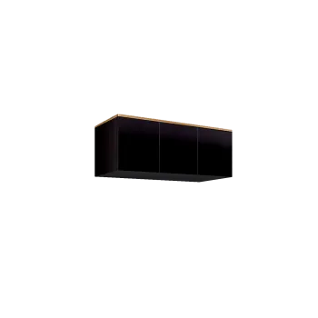 Антресоль для 3-х дверного шкафа Римини (Черный/золото) РМАН-1(3)