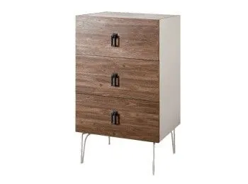 Комод Bogemia Wood Fa (Слоновая кость) (Lakobel/Черный) БМКМ-1(Wo)