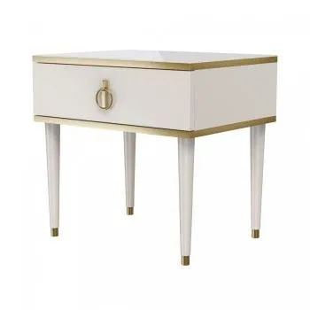 Тумба прикроватная Римини (Слоновая кость/Золото) РМТП-1