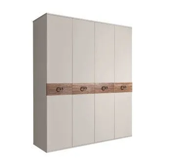 Шкаф 4-х дв. Bogemia Wood Fi (Шелк/Хром) БМШ2/4(Wo)