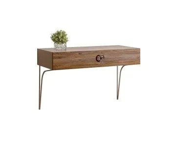 Стол туалетный (консоль) Bogemia Wood Fi (Мокка) (Lakobel/Хром) БМСТ-1(Wo)