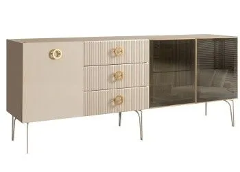 Комод 2.1м Bogemia Fillini (Слоновая кость) (Novabuk/Золото) БМКМ-5(Fi)[5][10]