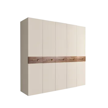 Шкаф 5-ти дв. Bogemia Wood Wo (Слоновая кость/Золото) БМШ2/5(Wo)