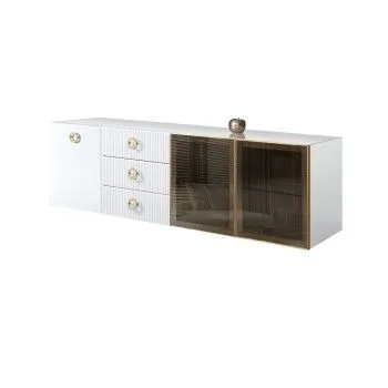 Комод 2.1м Bogemia Fly Fi (Белый) (Lakobel/Золото) БМКМ-5[5][10]