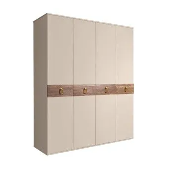 Шкаф 4-х дв. Bogemia Wood Fa (Ваниль/Золото) БМШ2/4(Wo)