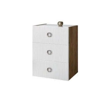 Комод Bogemia Woodline Fly Fi (Белый) (Lakobel/Хром) БМКМ-1