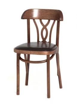 Стул Астра Восьмерка мягкий (темный тон, экокожа коричневая)