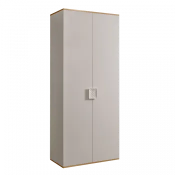 Шкаф 2-х дв. для платья Диора слоновая кость/золото ДШ2/2