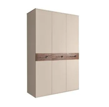 Шкаф 3-х дверный Bogemia Wood Wo (Ваниль/Хром) БМШ2/3(Wo)