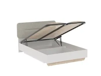 Кровать 1400 с темной мягкой вставкой NEW и подъемным механизмом, Аврора Дуб Мария/Кашемир