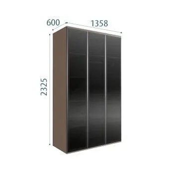 Шкаф 3-х дверный Bogemia Air (Мокка/Серебро) БМШ2/3(3)