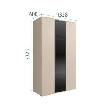 Шкаф 3-х дверный Bogemia Air (Ваниль/Серебро) БМШ2/3(1)