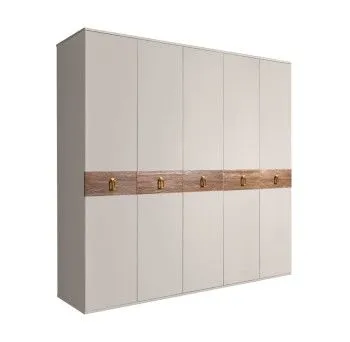 Шкаф 5-ти дв. Bogemia Wood Fa (Шелк/Золото) БМШ2/5(Wo)