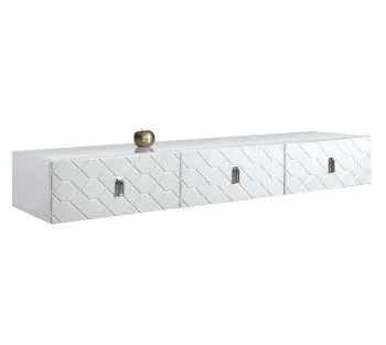 Тумба телевизионная 2.1м Bogemia Fly Farfalle (Белый) (Lakobel/Хром) БМТ-2