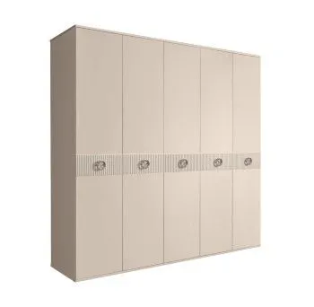 Шкаф 5-ти дв. Bogemia Fillini (Ваниль/Хром) БМШ2/5(Fi)