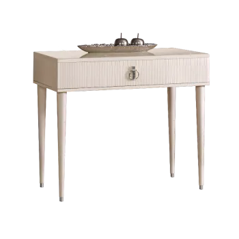 Стол туалетный узкий Римини СОЛО (Бежевый/Серебро) РМСТ-1(s)[9]
