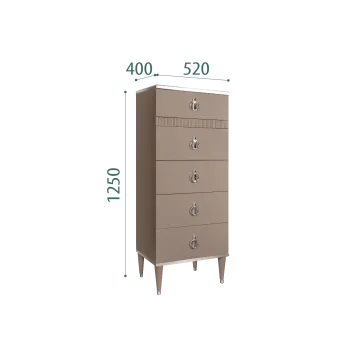 Шкаф 4-х дверный с ящиками Римини СОЛО (Серый/Серебро) РМШ2/41(s)