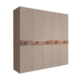 Шкаф 5-ти дв. Bogemia Wood Fi (Мокка/Хром) БМШ2/5(Wo)