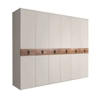 Шкаф 6-ти дв. Bogemia Wood Fa (Шелк/Черный) БМШ2/6(Wo)