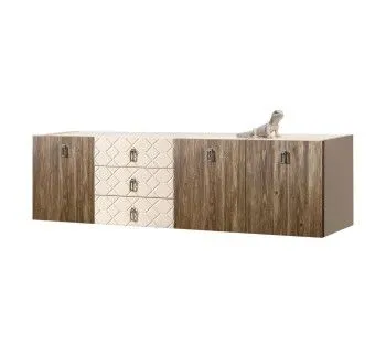 Комод 2.1м Bogemia Fly Wood Fa (Слоновая кость) (Lakobel/Хром) БМКМ-5