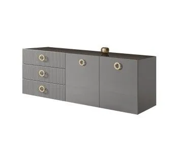 Комод 1.6м Bogemia Fly Fillini (Серый) (Lakobel/Золото) БМКМ-4