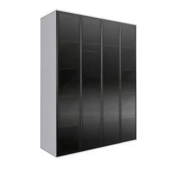 Шкаф 4-х дверный Bogemia Air (Белый/Черный) БМШ2/4(4)