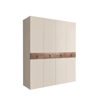 Шкаф 4-х дв. Bogemia Wood Fa (Слоновая кость/Хром) БМШ2/4(Wo)