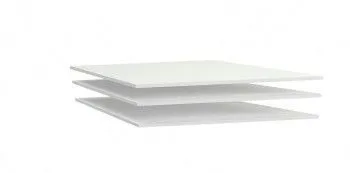 Дополнительные полки в 2-х дверный шкаф, Денвер (1068*495*16) Белый, 11715