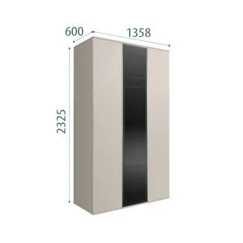 Шкаф 3-х дверный Bogemia Air (Шелк/Серебро) БМШ2/3(1)