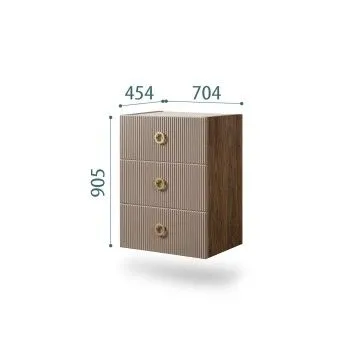 Комод Bogemia Woodline Fly Fi (Мокка) (Novabuk/Золото) БМКМ-1