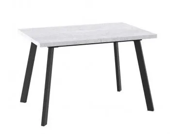 Стол БОРГ-120(160)х80 раздвижной, Серый сланец/Черный