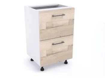 Стол с ящиками СЯ-50 (2), Дублин (500*470*820) Дуб галифакс белый, 21620