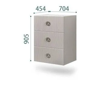 Комод Bogemia Fly Fillini (Шелк) (Novabuk/Хром) БМКМ-1