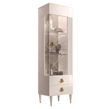 Витрина 1-ств. Римини СОЛО (Бежевый/Золото) (Правая) РМВ1-1С(s)