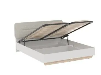 Кровать 1800 со светлой мягкой вставкой NEW и подъемным механизмом, Аврора Дуб Мария/Кашемир