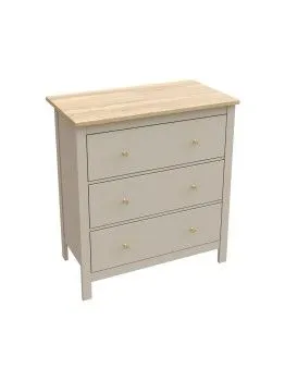 САГА комод 3 ящика кашемир/ясень