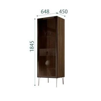 Витрина Bogemia Woodline Fa (Мокка/Черный) БМВ1-1С