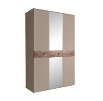 Шкаф 3-х дверный с зеркалом Bogemia Wood Wo (Мокка/Золото) БМШ1/3(Wo)