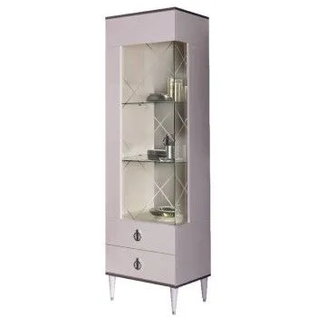 Витрина 1-ств. Римини (Слоновая кость/Серебро) (Левая) РМВ1-1С