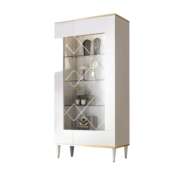 Витрина 2-ств. Римини (Белый/Золото) (Правая) РМВ2-2С