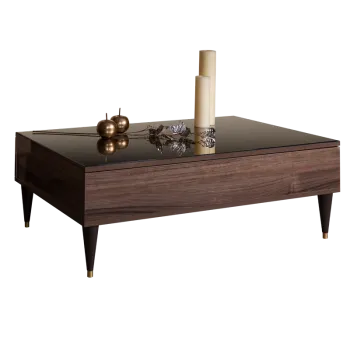 Журнальный столик с ящиком Римини (Орех империя/Золото) РМСТ-2