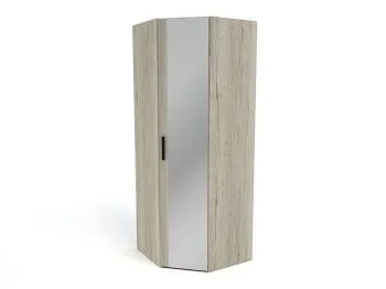 Шкаф угловой, Мале (851*851*2278) Дуб галифакс белый, 11214