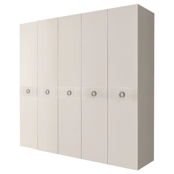 Шкаф 5-ти дв. Bogemia Fillini (Слоновая кость/Хром) БМШ2/5(Fi)